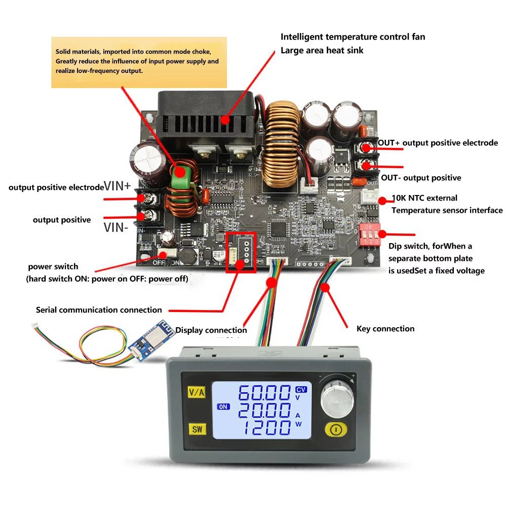 Modul sursa alimentare CNC CC-CV XY6020L 0-60V 20A 1200W